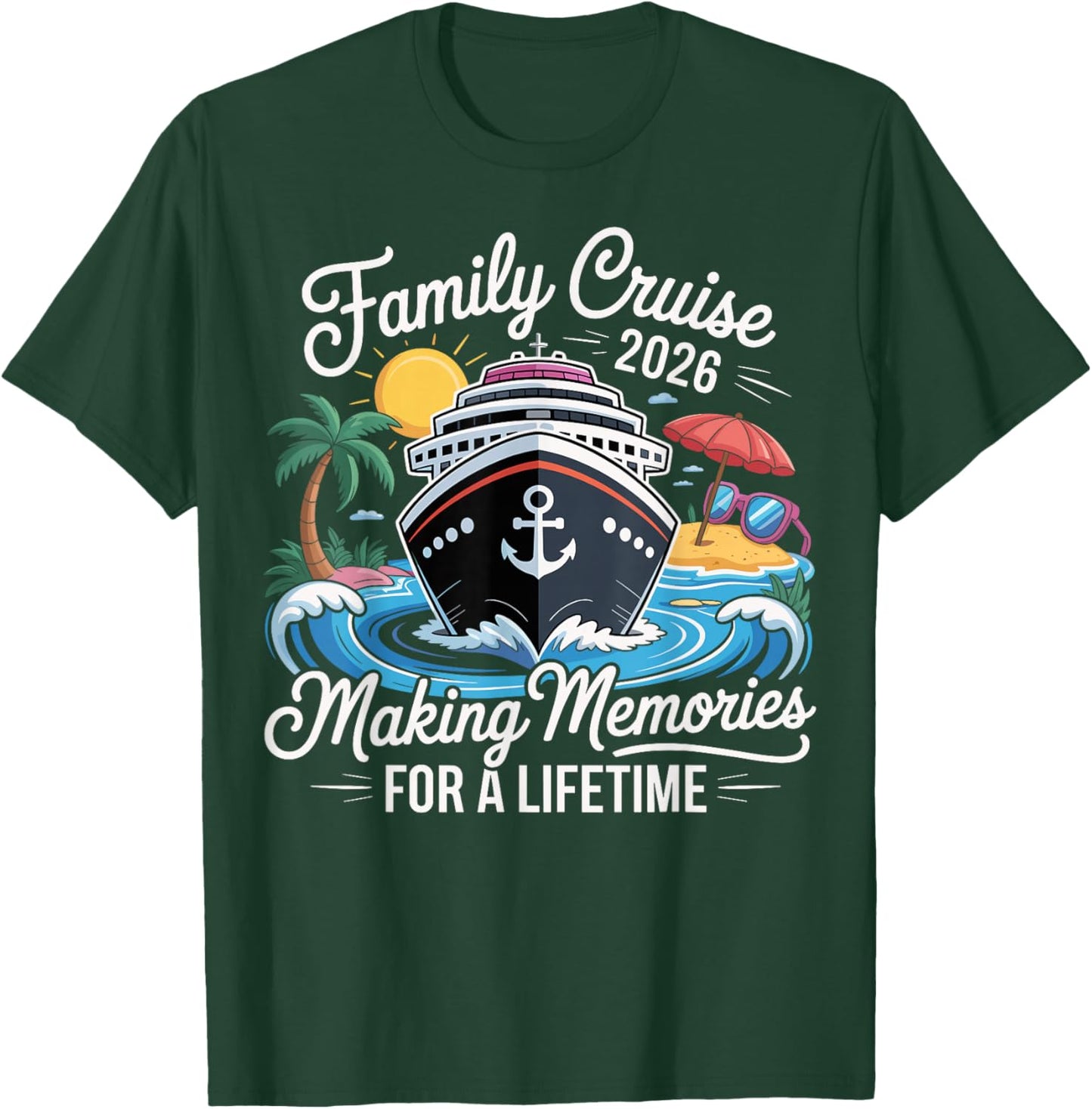 Family Cruise 2026 Family Matching Cruise Vacation Party T-Shirt - T-Shirt | Forest