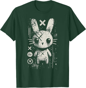 Creepy Cute Goth Bunny Horror Kawaii Rabbit Grunge Aesthetic T-Shirt - T-Shirt | Forest
