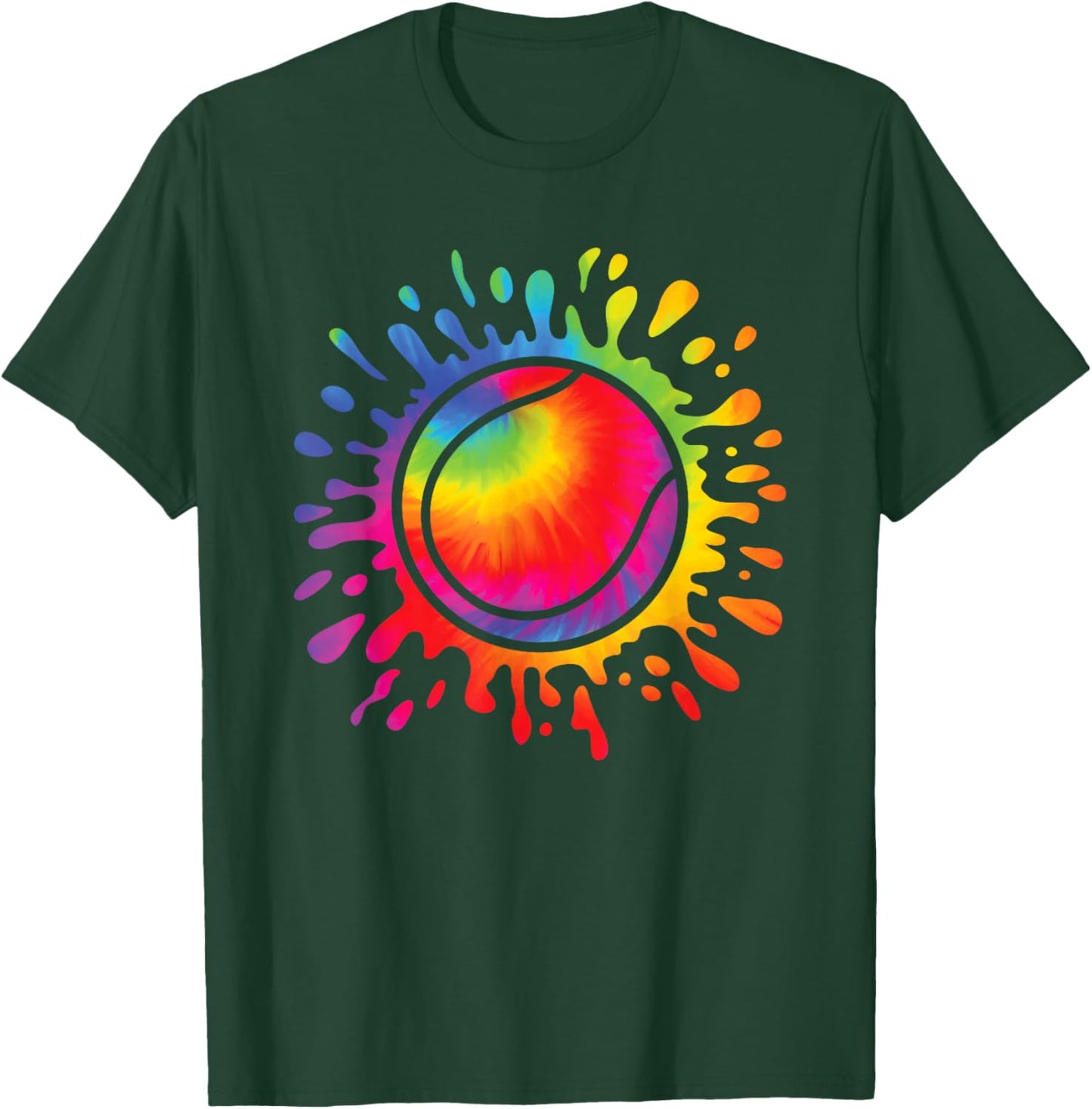 Tennis Player Colorful Tennis Lover Men Women Kids T-Shirt - T-Shirt | Forest