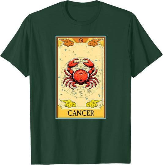Carte de Tarot Horoscope du Cancer avec Symbole du Zodiaque Haut de Gamme T-Shirt - T-Shirt | Forest
