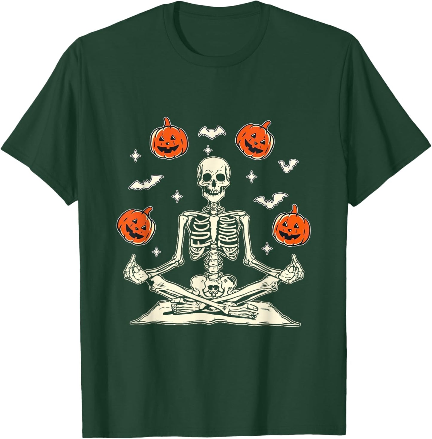 Anti Trump Skeleton Halloween T-Shirt - T-Shirt | Forest