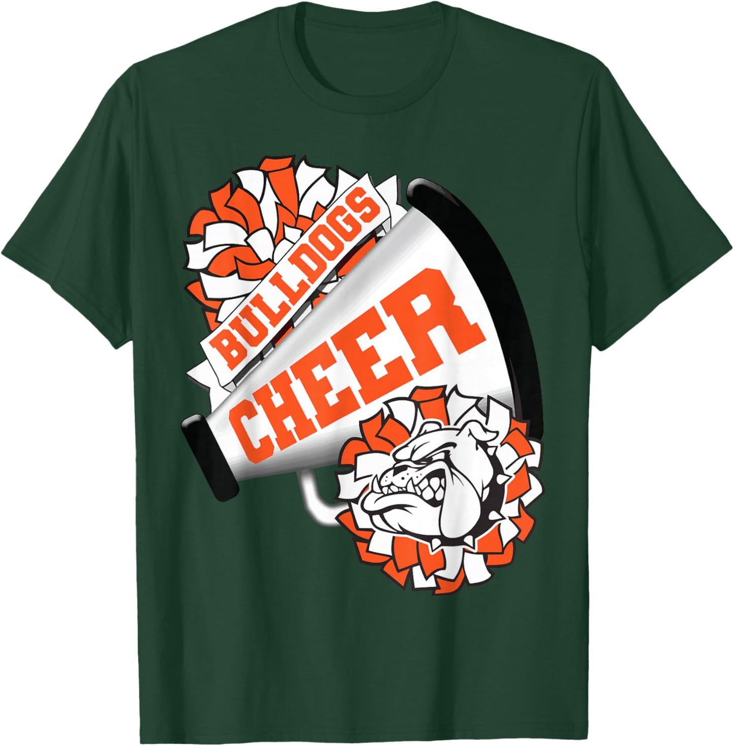 Bulldogs Cheerleading Back To School Cheer Team Orange T-Shirt - T-Shirt | Forest
