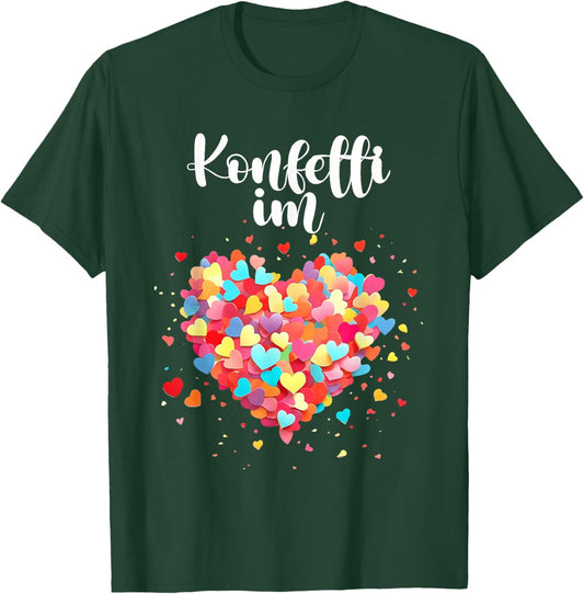 Confetti in the Heart Funny Carnival Costume Women's Men's T-Shirt - T-Shirt | Forest