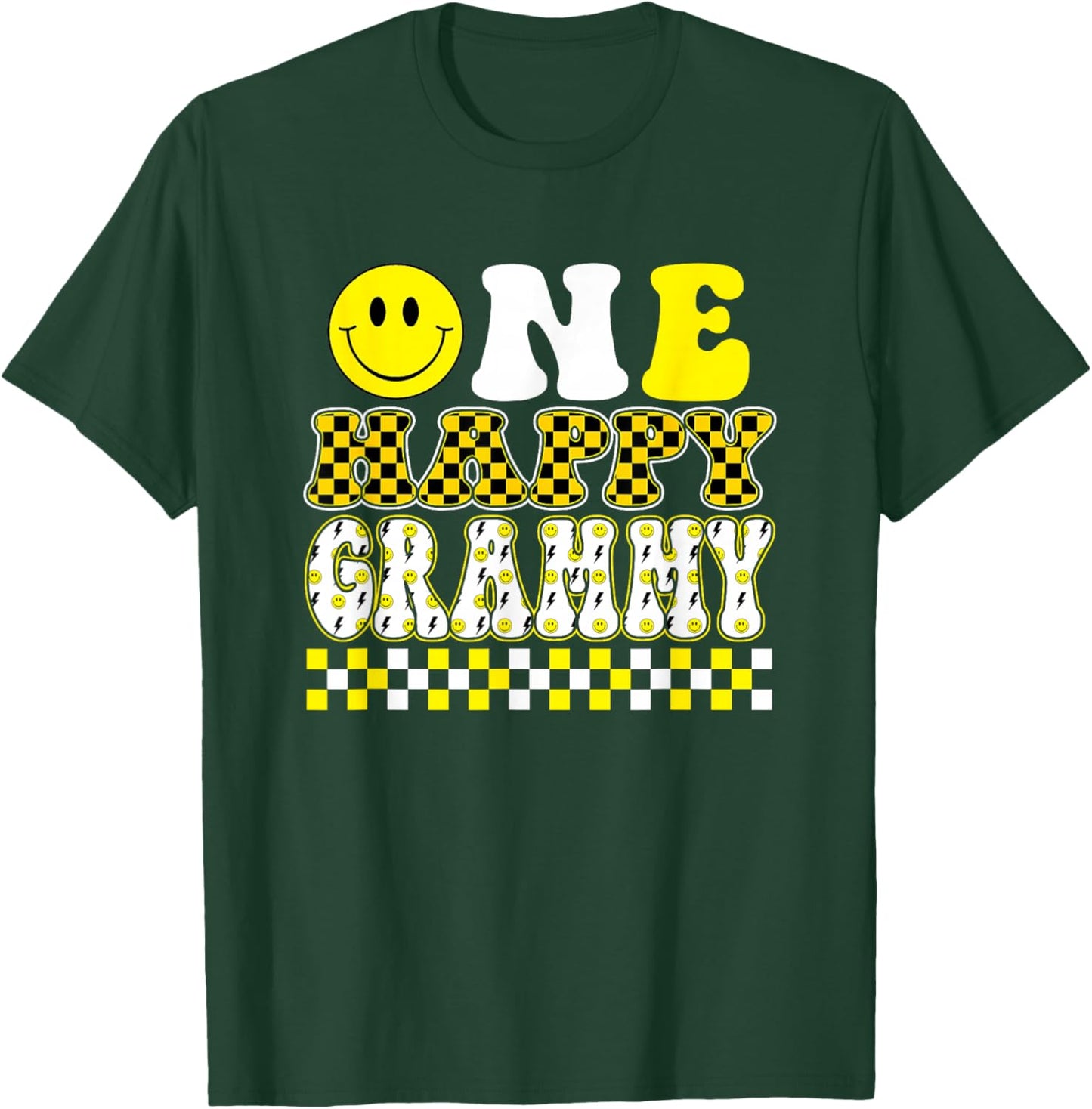 One Happy Dude Grammy 1st Birthday Family Matching T-Shirt - T-Shirt | Forest