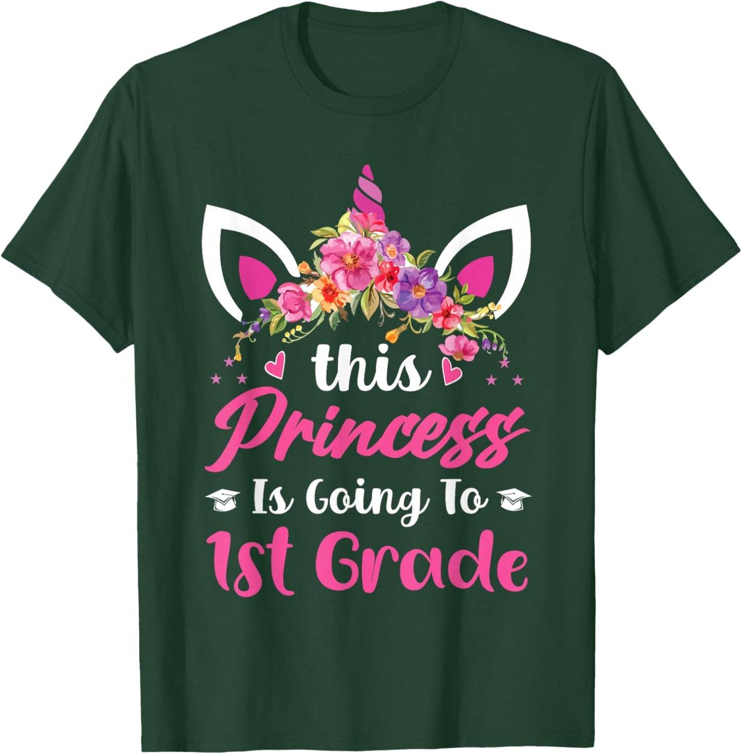 Princess Going to 1st Grade for Girls Back to School T-Shirt - T-Shirt | Forest