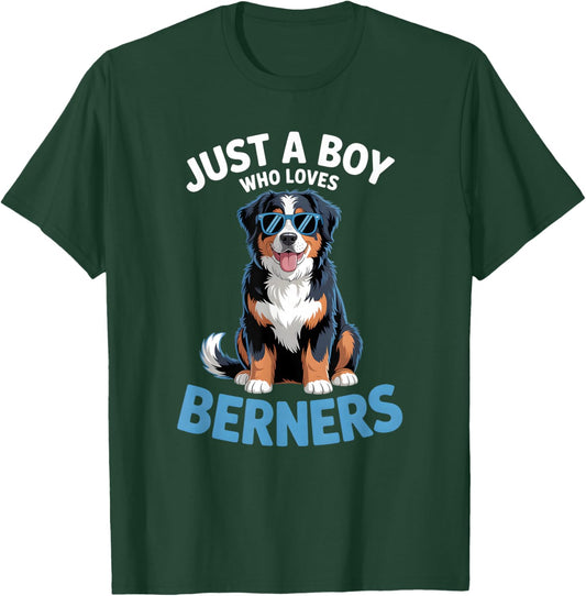 Boys Bernese Mountain Dog T-Shirt - T-Shirt | Forest