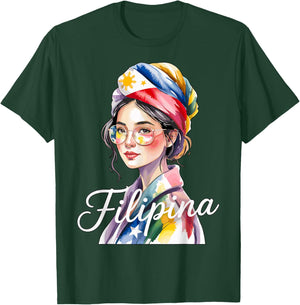 Filipina Woman Heritage Latina T-Shirt - T-Shirt | Forest