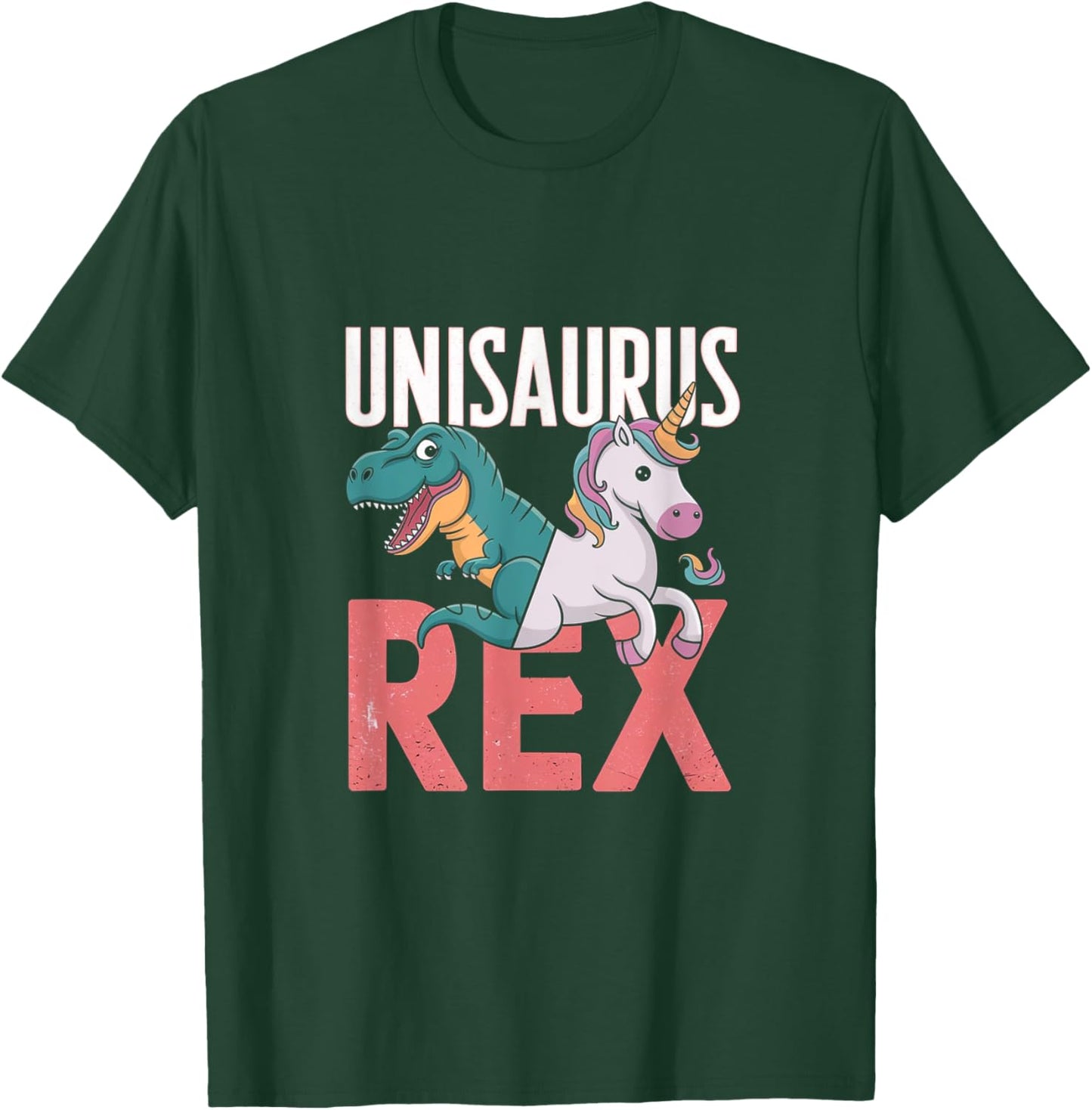 Unisaurus Rex Dinosaur Unicorn T-Shirt - T-Shirt | Forest