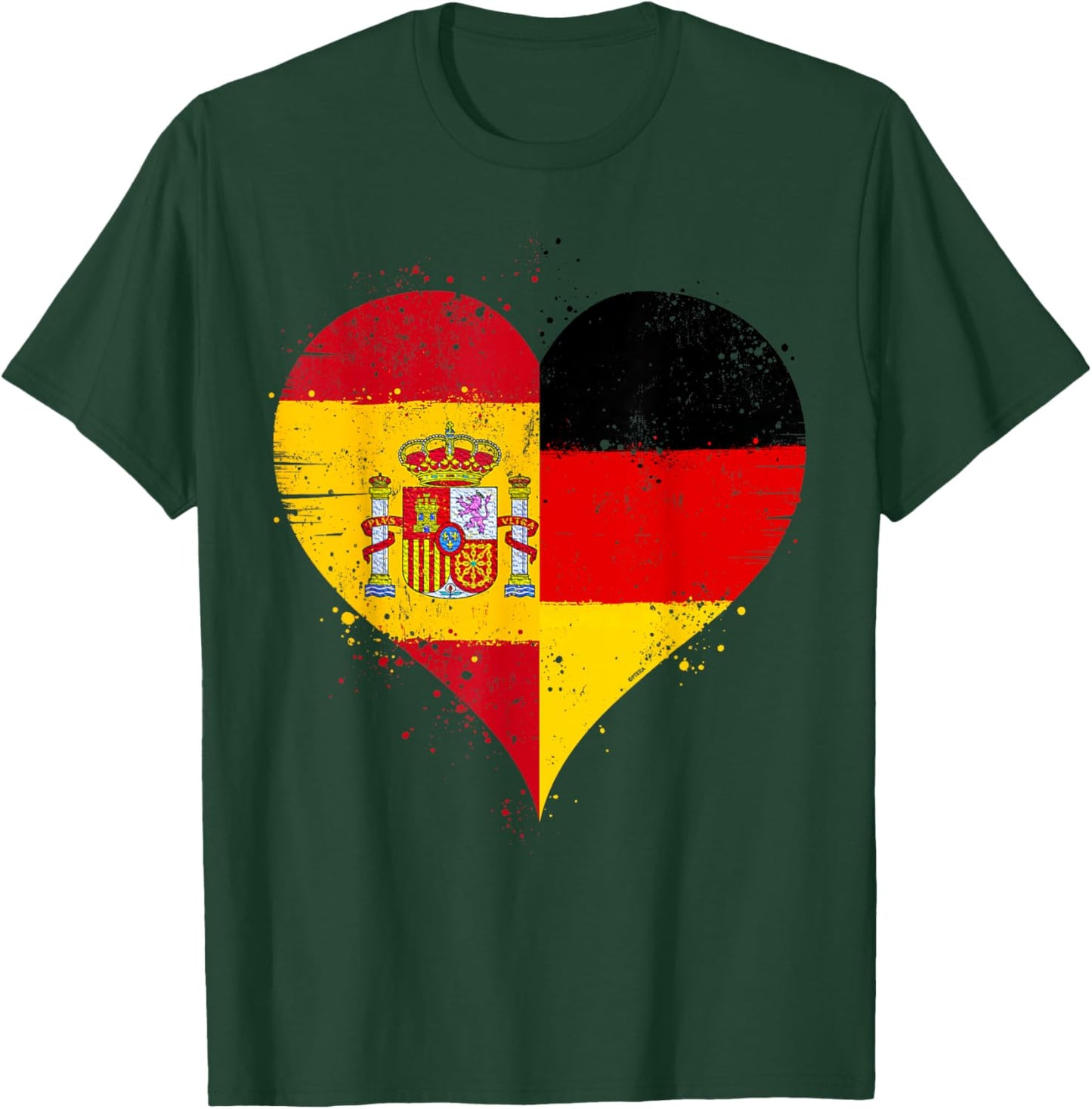 Spanien Deutschland Flagge Stolze Spanisch Deutsch Fans T-Shirt - T-Shirt | Forest
