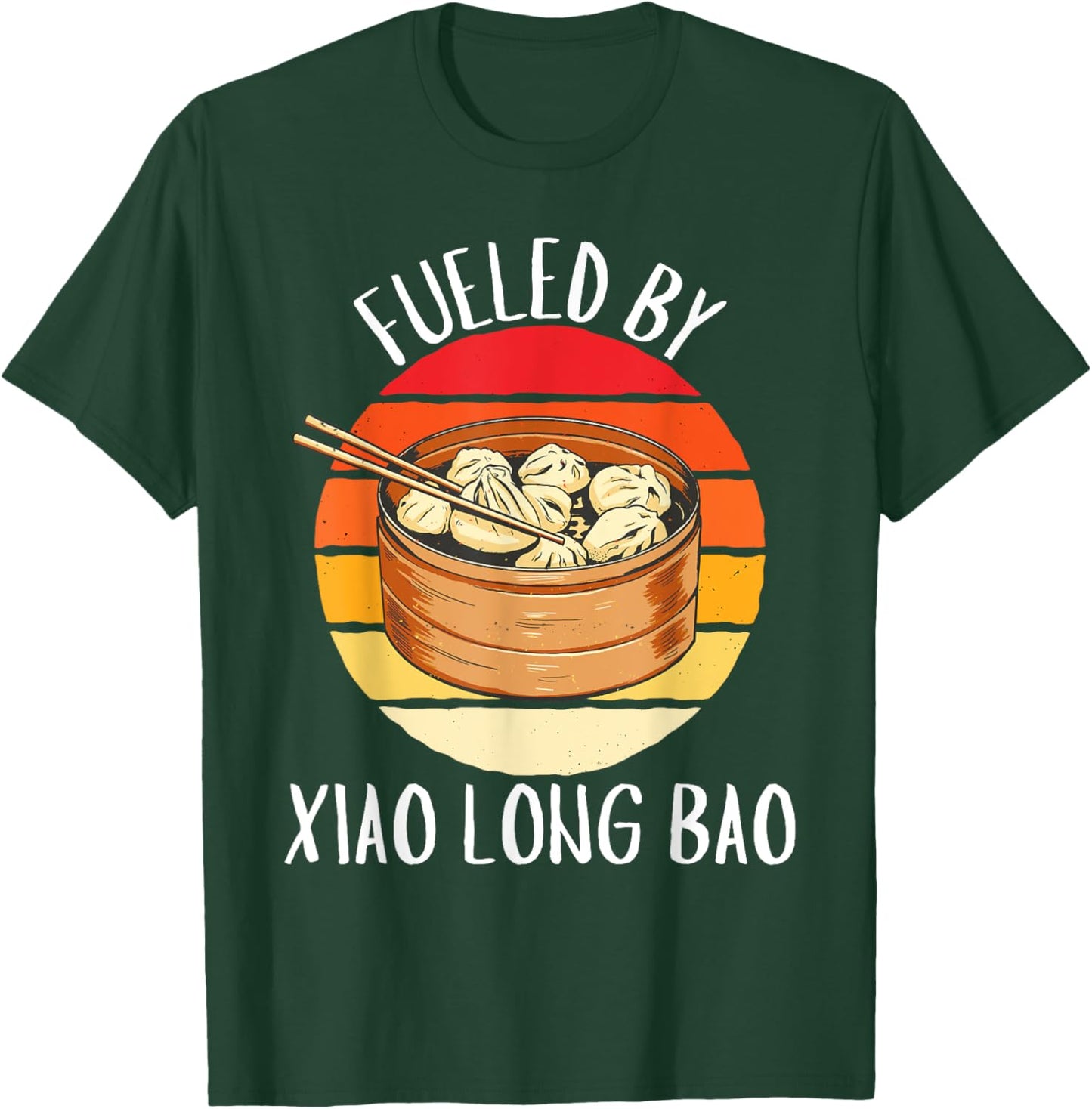 Retro Fueled By Xiao Long Bao Vintage Xiao Long Bao Lover T-Shirt - T-Shirt | Forest