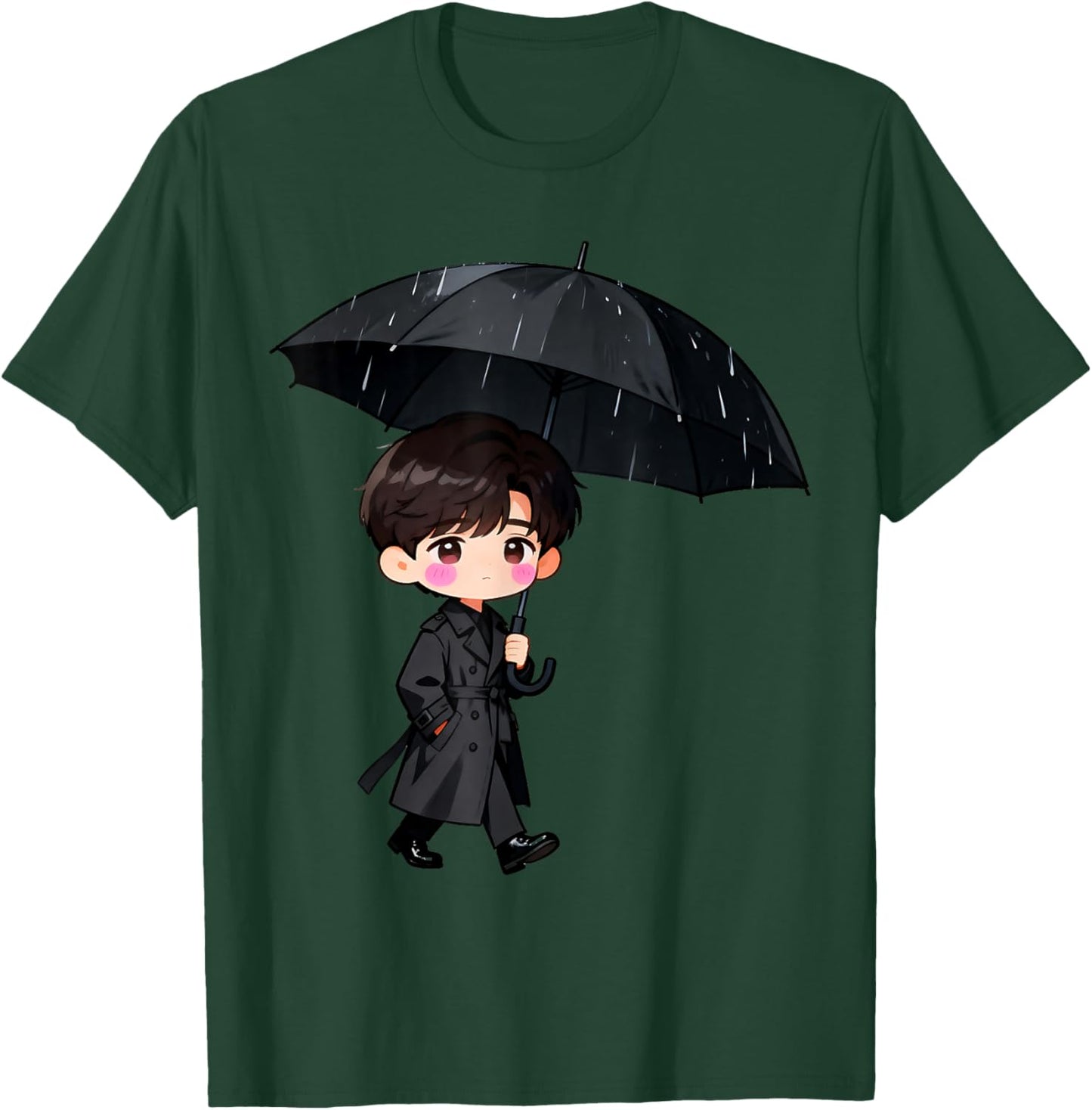 Cute Korean Drama Character Umbrella Scene Kdrama Fans T-Shirt - T-Shirt | Forest