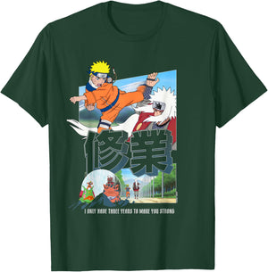 Naruto Shippuden Training with Jiraiya Make You Strong Anime T-Shirt - T-Shirt | Forest