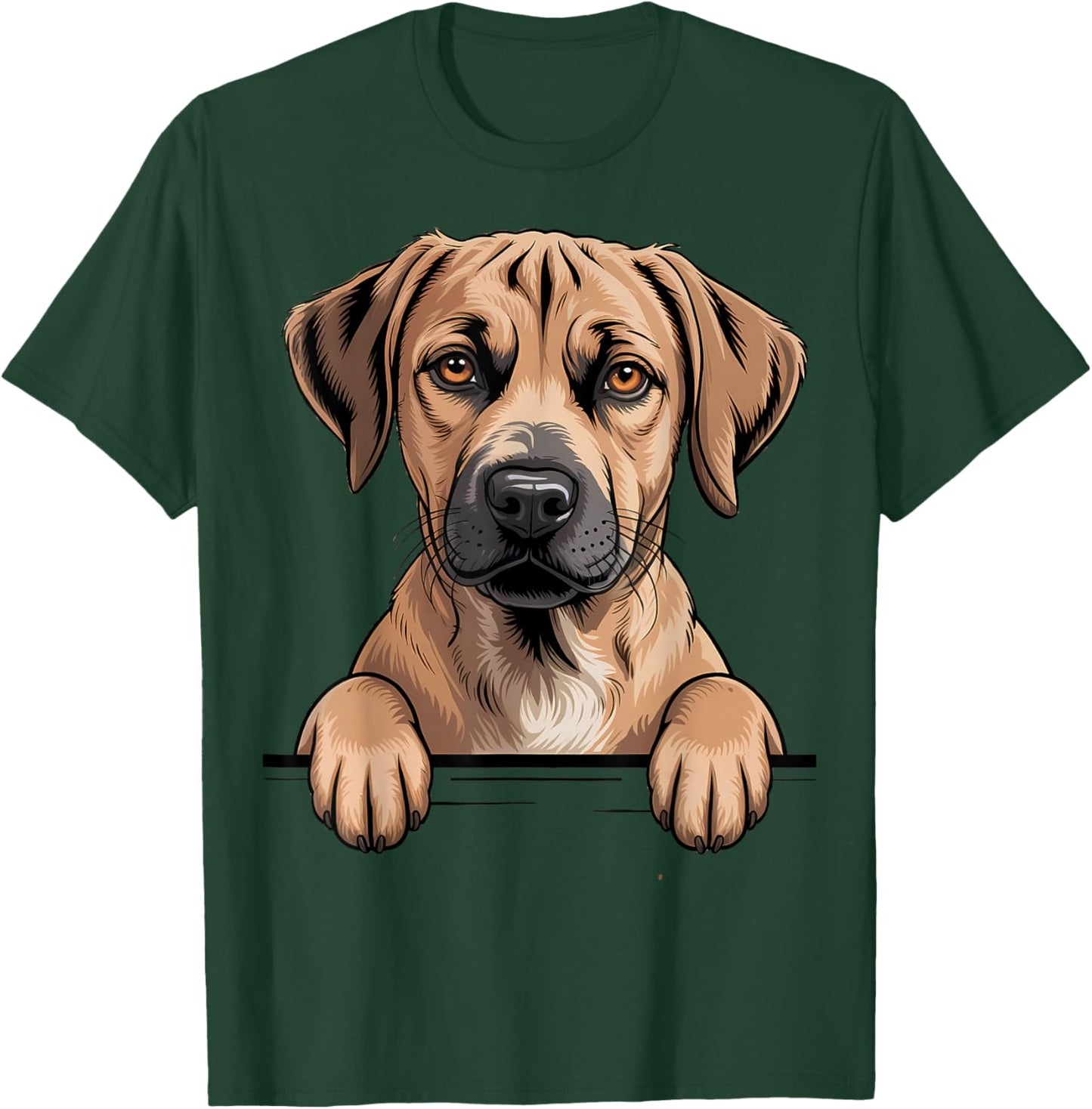 Black Mouth Cur Funny Peeking Pocket Puppy Dog Lover T-Shirt - T-Shirt | Forest