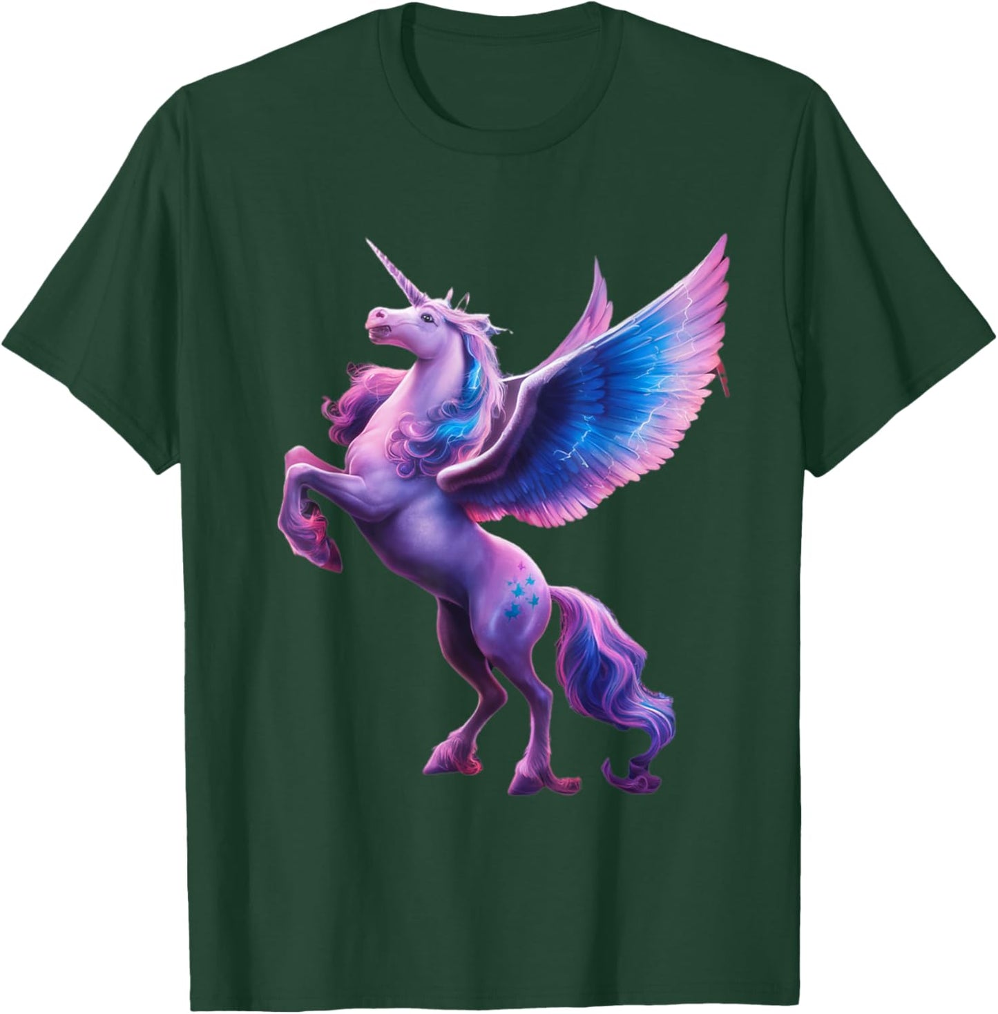Unicorn Magical Mystical Purple Unicorn Pegasus T-Shirt - T-Shirt | Forest