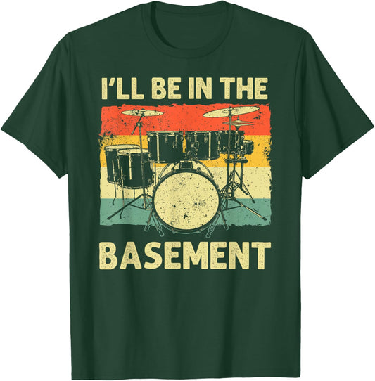 Funny Drumming Art Women Drumline Drum Set Drummer T-Shirt - T-Shirt | Forest