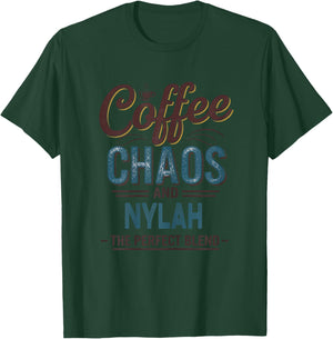 NYLAH Personalized Cute Coffee Girls NYLAH Name T-Shirt - T-Shirt | Forest