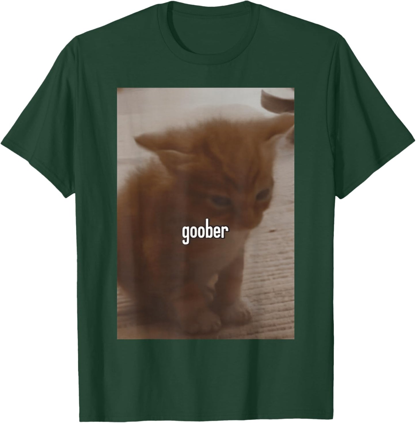 FUNNY MEME CUTE Goober Cat Silly Cat Men Women Girls Kids T-Shirt - T-Shirt | Forest