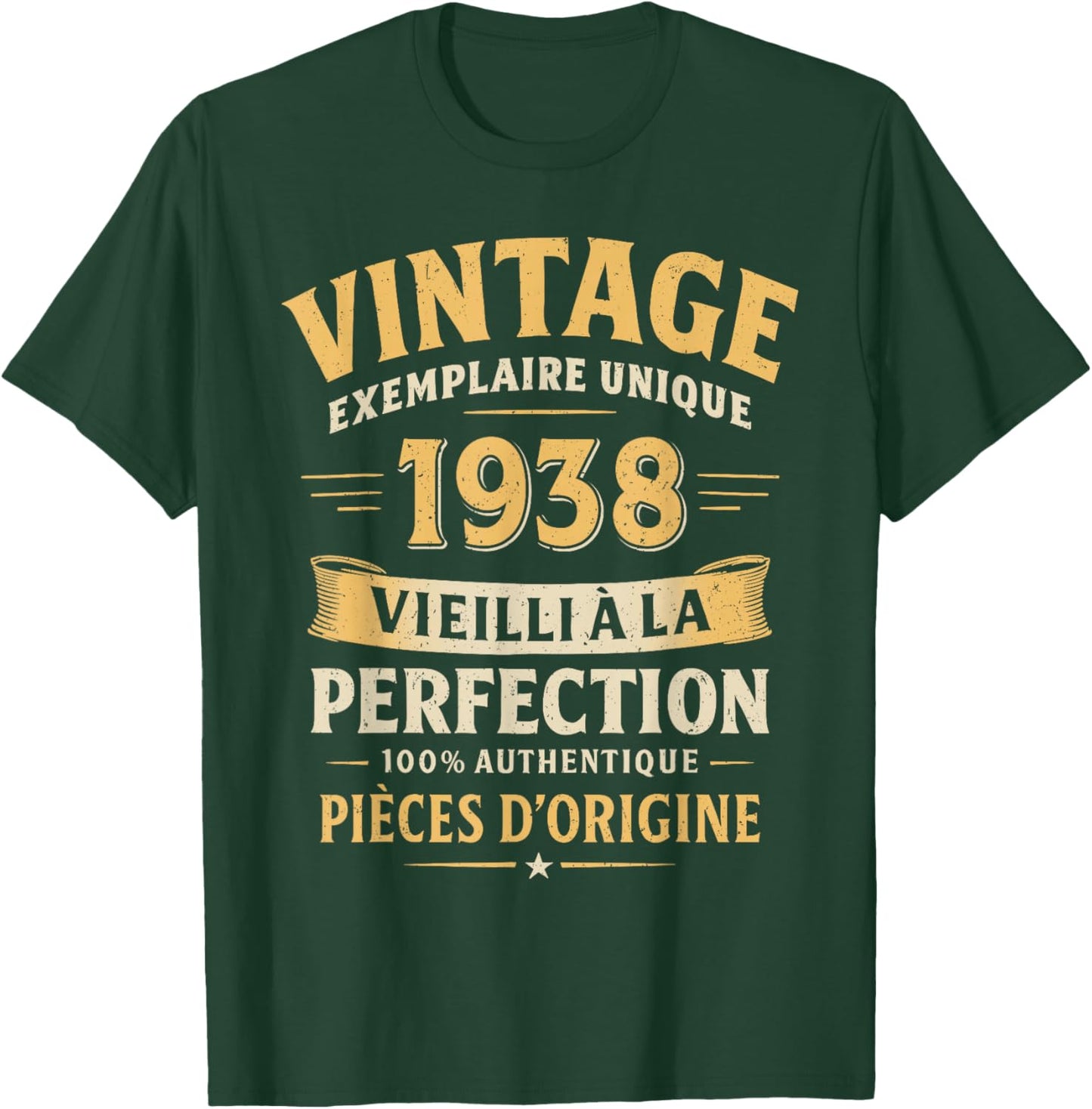 Cadeau Anniversaire 88 Ans Humour Vintage 1938 88 Ans Homme T-Shirt - T-Shirt | Forest