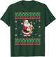 Funny Christmas Santa Saxophone Musician Ugly Xmas Men Women T-Shirt - T-Shirt | Forest