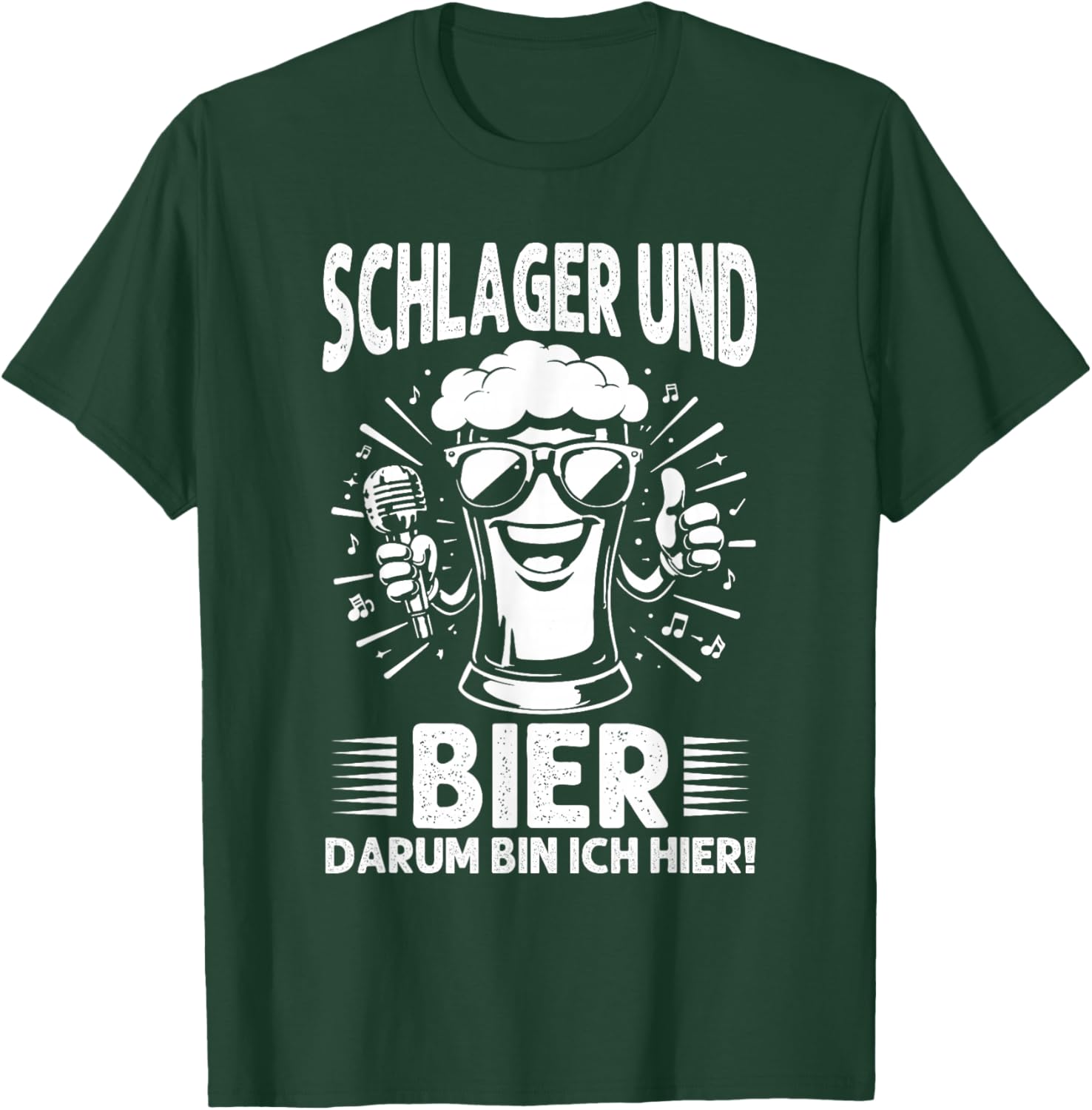 Schlager Beer Outfit Costume Party Men Women Drinking T-Shirt - T-Shirt | Forest