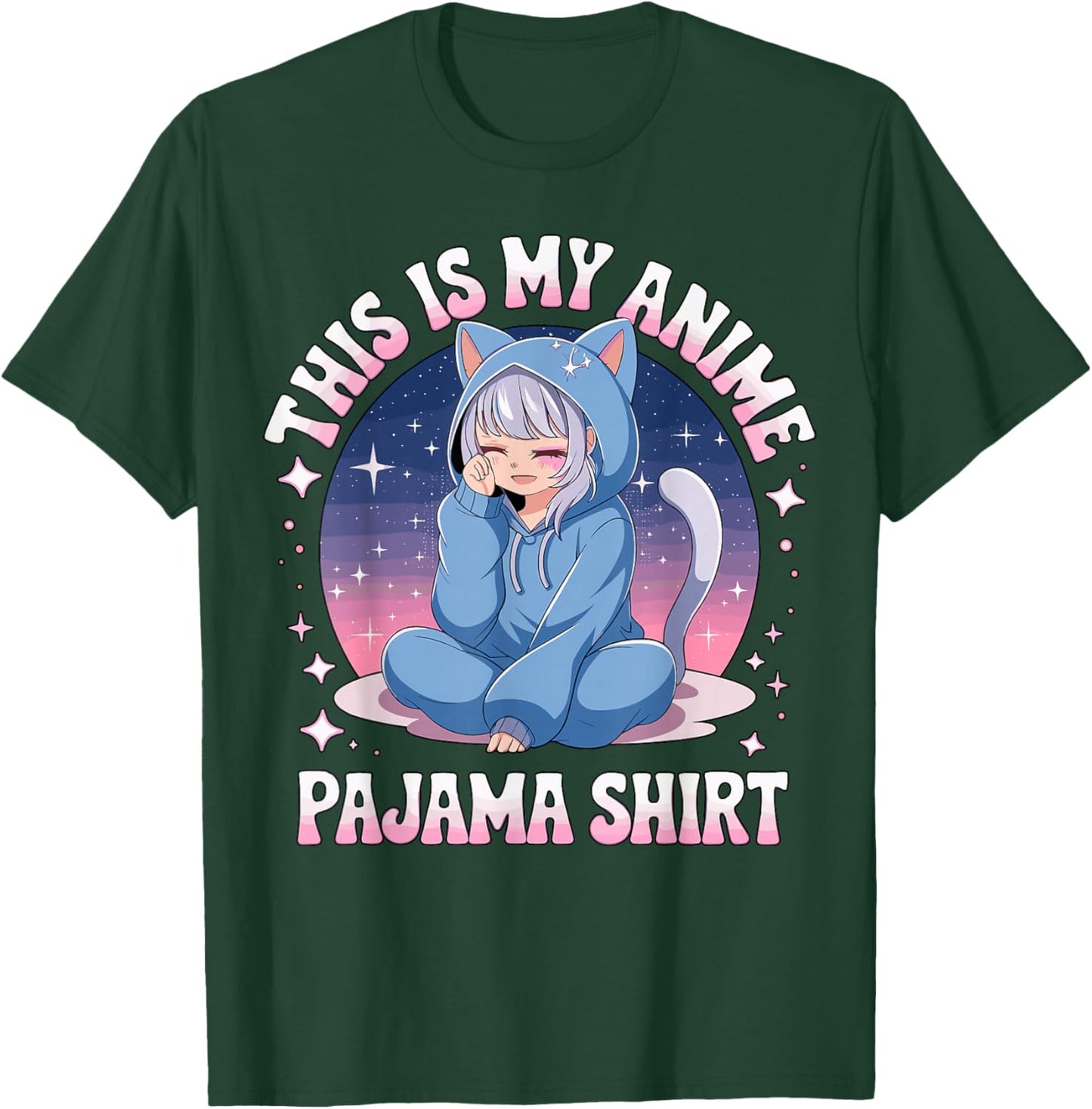 Anime Night This is My Anime Pajama T-Shirt - T-Shirt | Forest
