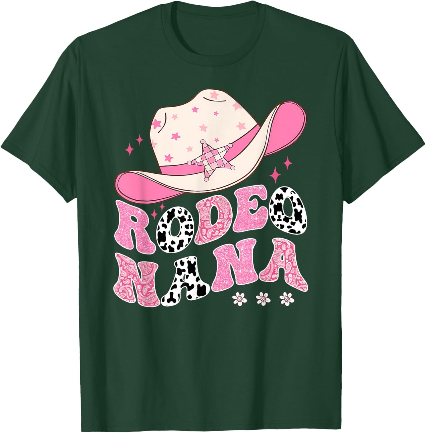 Rodeo Nana Pink CowGirl 1St Birthday Family Matching T-Shirt - T-Shirt | Forest