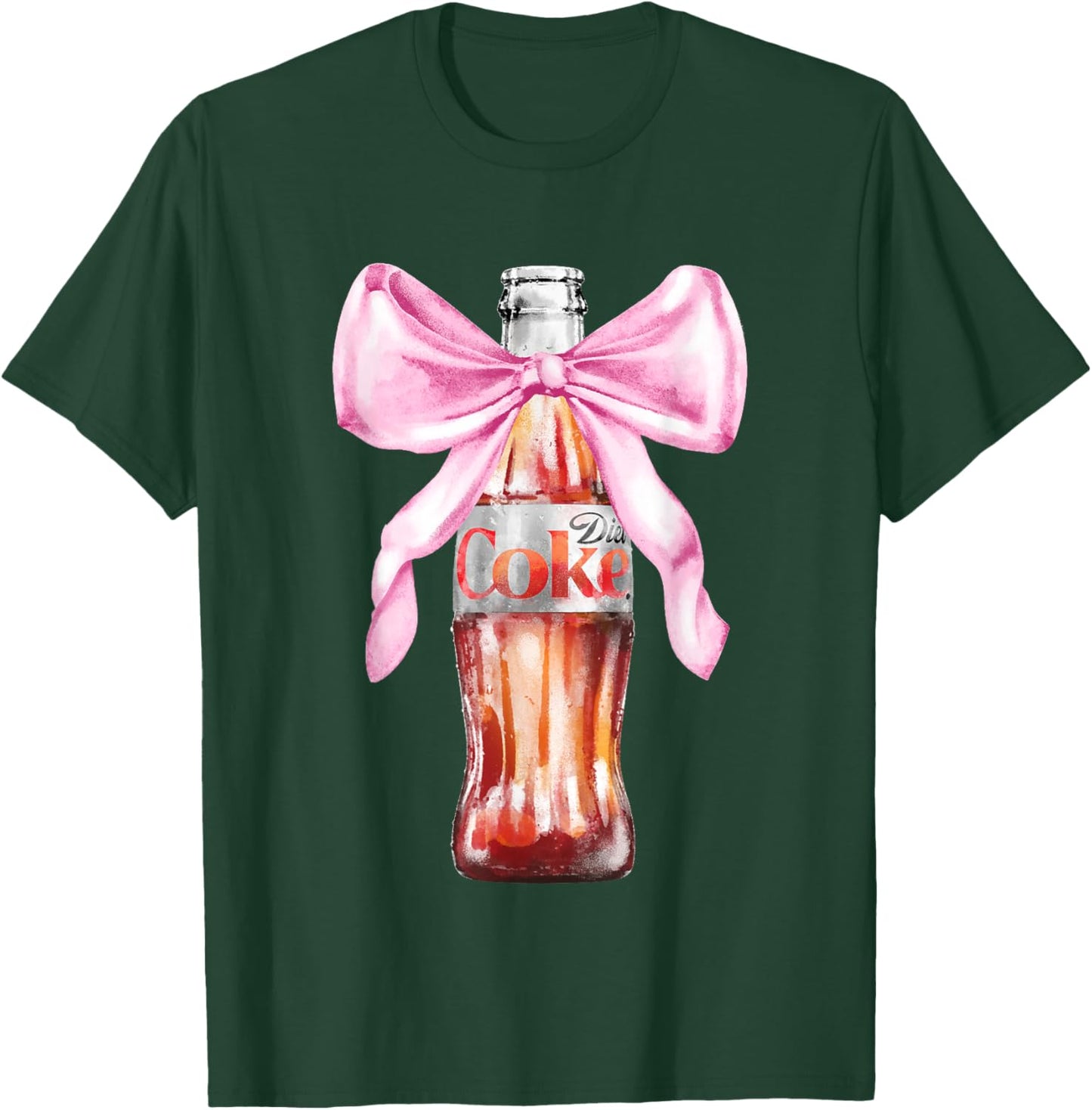 Coca-Cola Diet Coke With Cute Pink Ribbon Vintage T-Shirt - T-Shirt | Forest