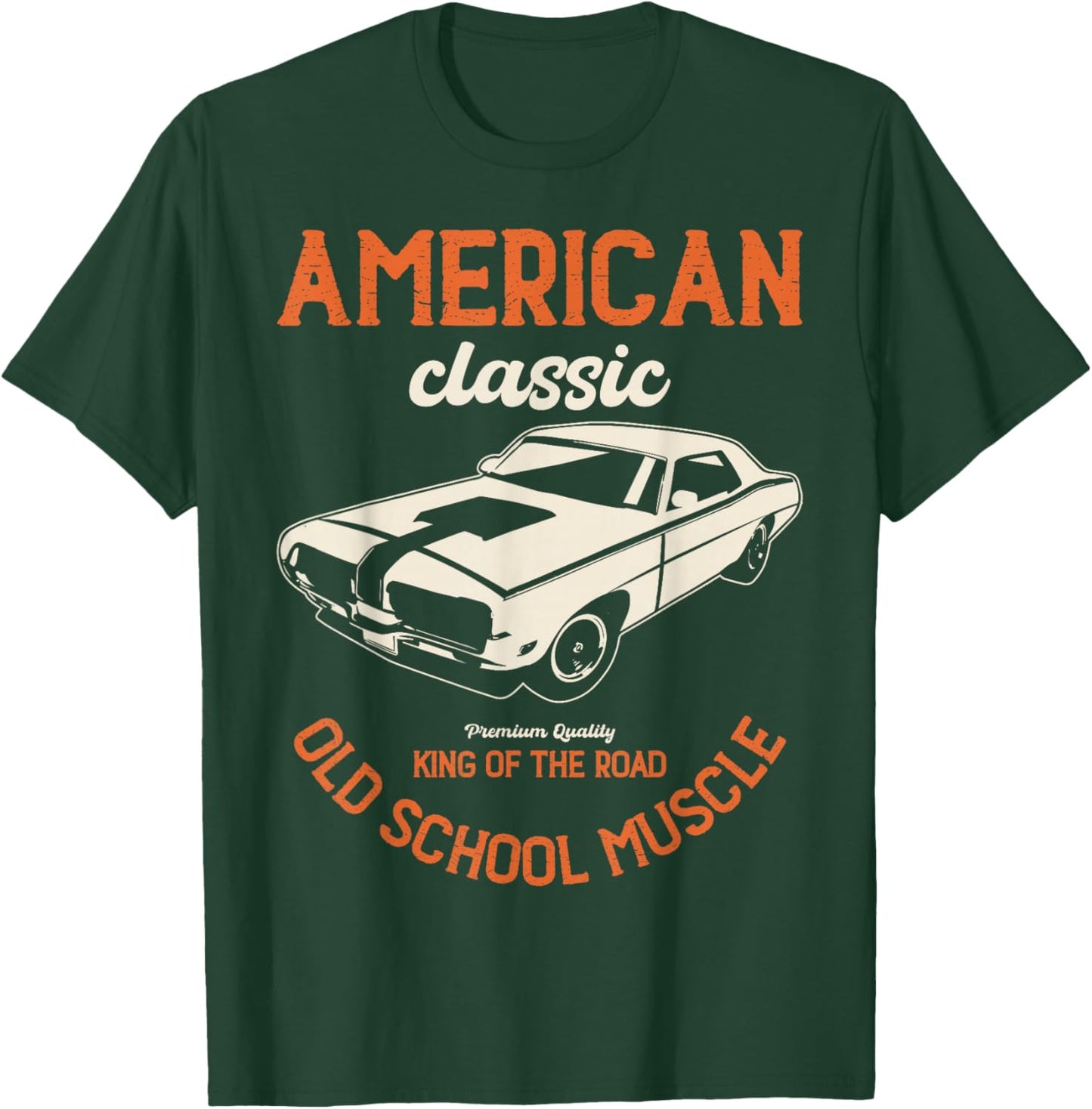 Handcrafted Classic Vintage Cars Fans Lover Car Mechanic T-Shirt - T-Shirt | Forest