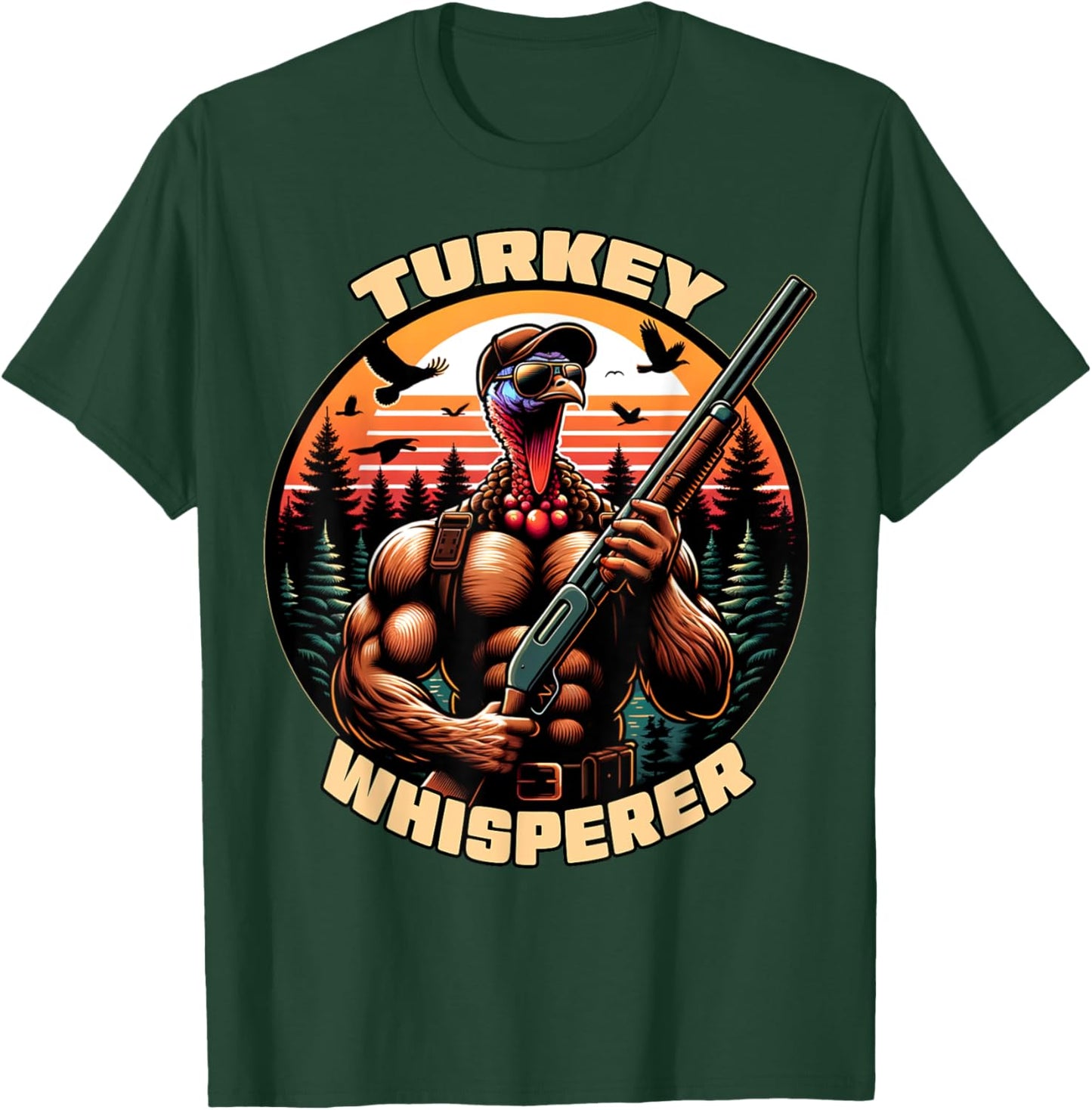 Turkey Whisperer Funny Turkey Hunting Season Men Women Kids T-Shirt - T-Shirt | Forest