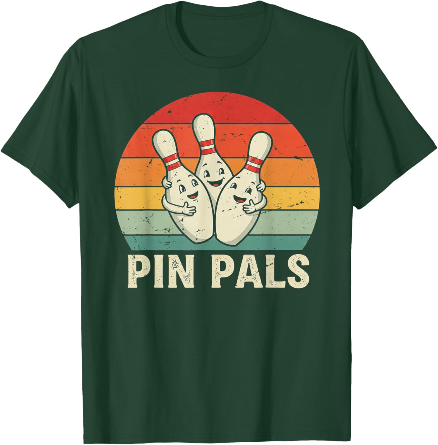 Pin Pals Funny Bowling T-Shirt - T-Shirt | Forest