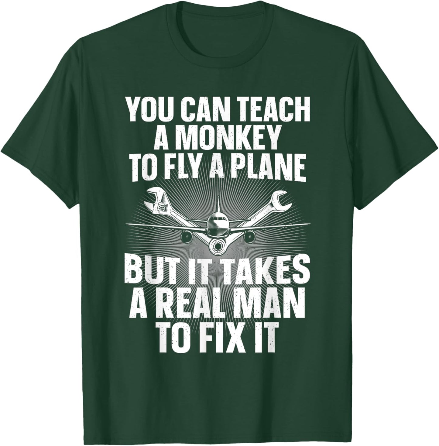 Funny Aircraft Mechanic Art Boys Aircraft Technician T-Shirt - T-Shirt | Forest