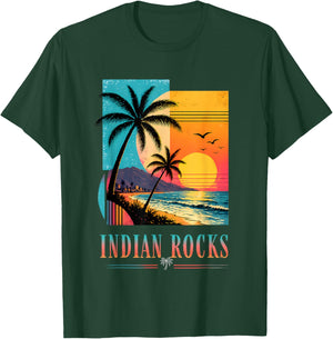 Indian Rocks Beach Sunset 2026 Summer Vacation Retro Vibes T-Shirt - T-Shirt | Forest