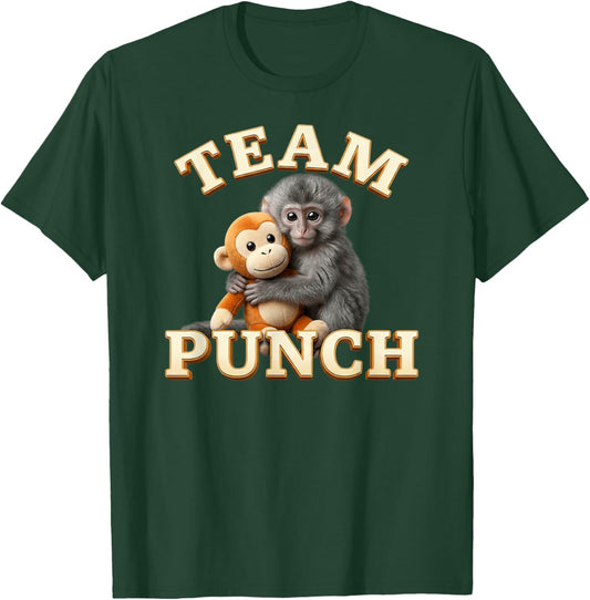 Team Punch Adorable Monkey Hugging Toy T-Shirt - T-Shirt | Forest