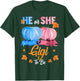 Halloween Pumpkin Gender Reveal He or She Gigi To Be T-Shirt - T-Shirt | Forest