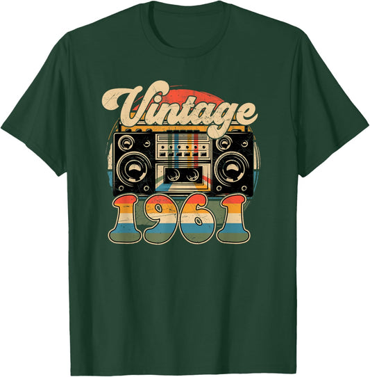 Original 1961 Vintage Anniversaire 65 Ans pour Hommes Femmes T-Shirt - T-Shirt | Forest