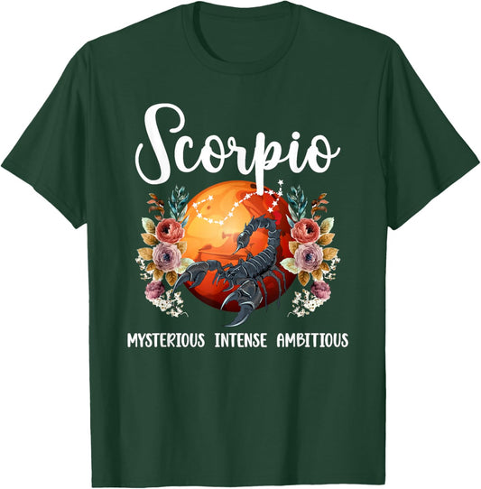 Scorpio Facts Scorpio Zodiac Sign Scorpio Birthday T-Shirt - T-Shirt | Forest