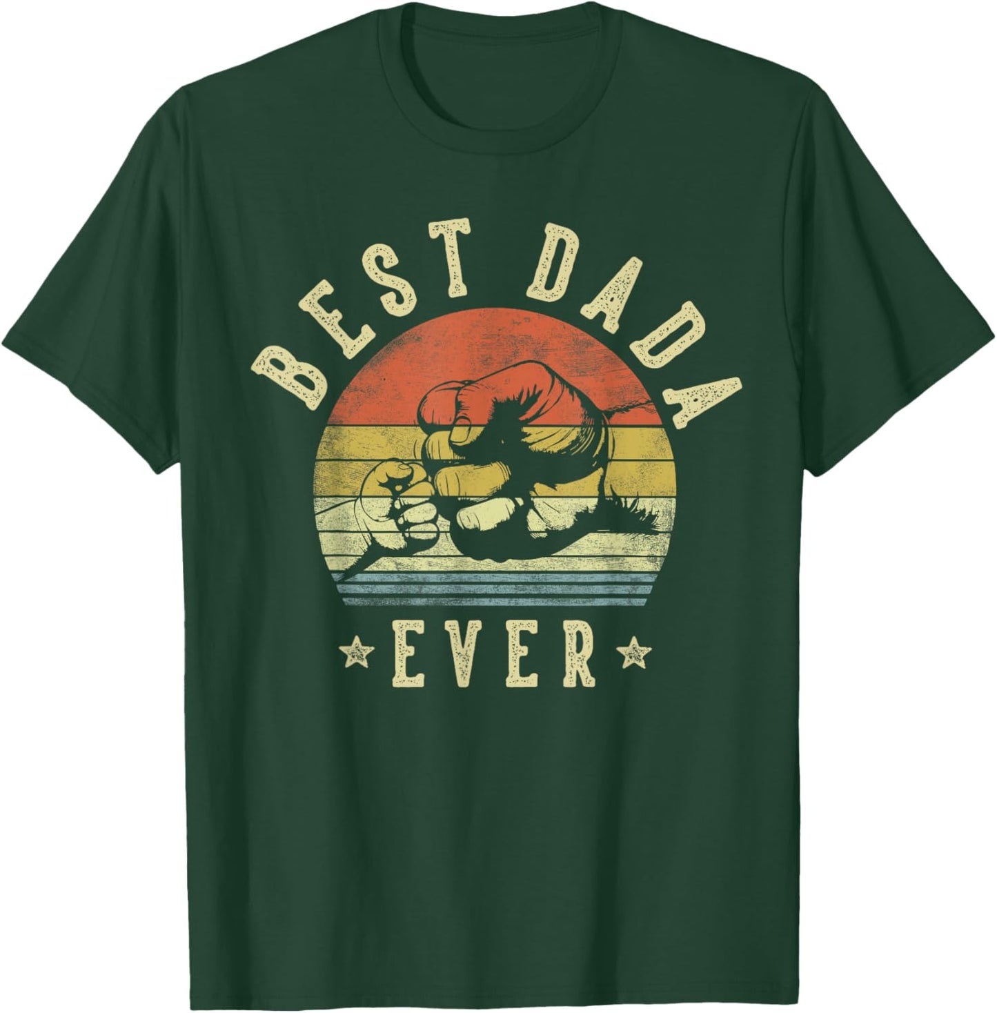 Best Dada Ever - Retro Fist Bump Vintage Design Dada T-Shirt - T-Shirt | Forest