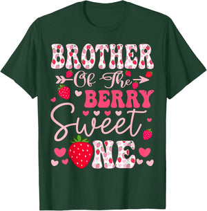 Brother Of The Berry Sweet One Strawberry 1St Birthday T-Shirt - T-Shirt | Forest