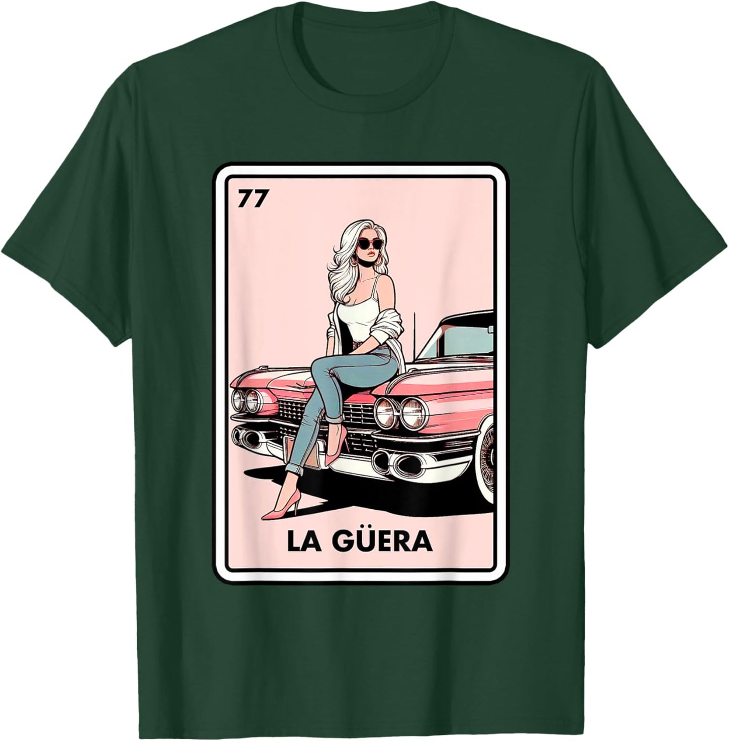 Mexican Chicana Chingona Girls La Guera Mexican Bingo Card T-Shirt - T-Shirt | Forest