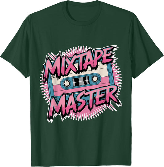 Mixtape Master Retro 80s Vintage Cassette Music Lover T-Shirt - T-Shirt | Forest