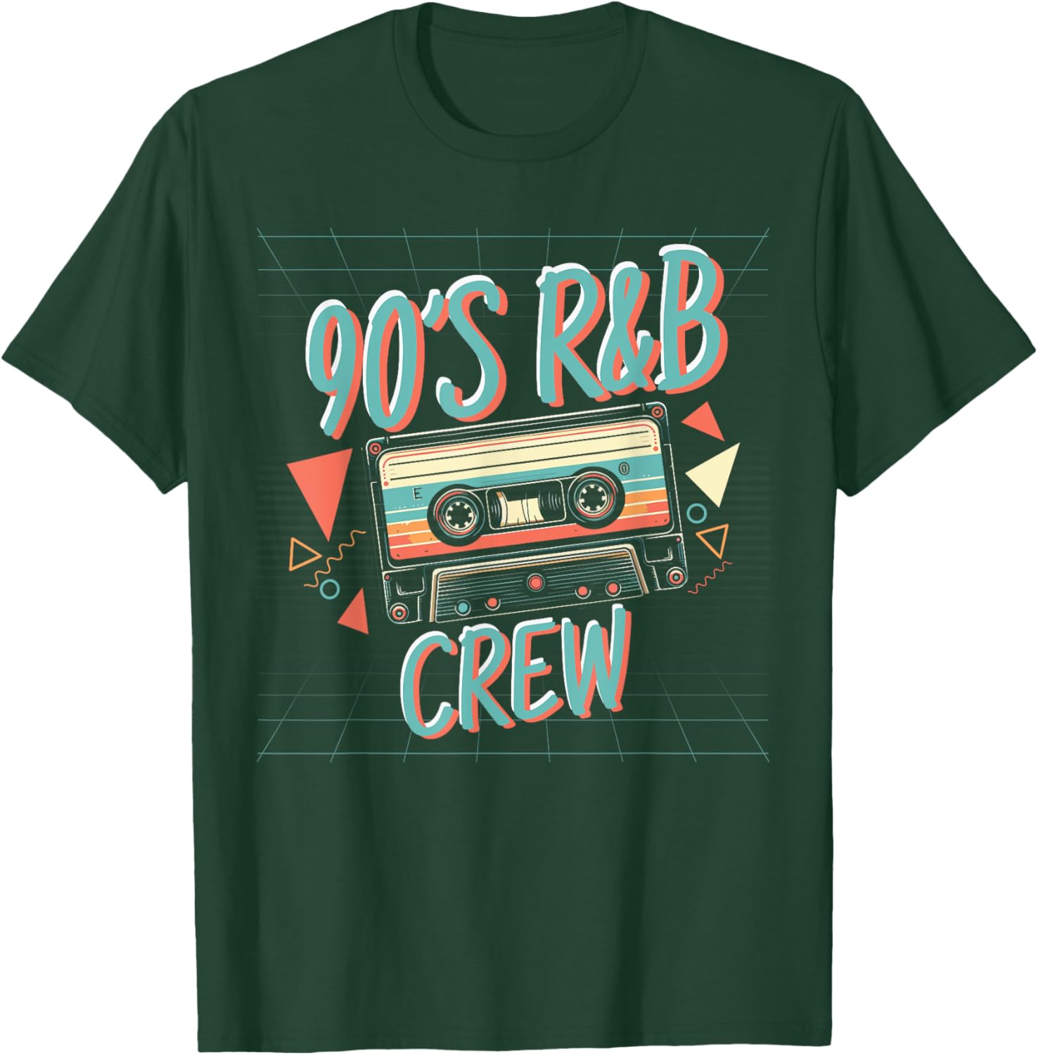 90s R&B Music Lover Crew T-Shirt - T-Shirt | Forest