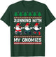 Running With My Gnomies 5K Fun Run Christmas Family Runner T-Shirt - T-Shirt | Forest