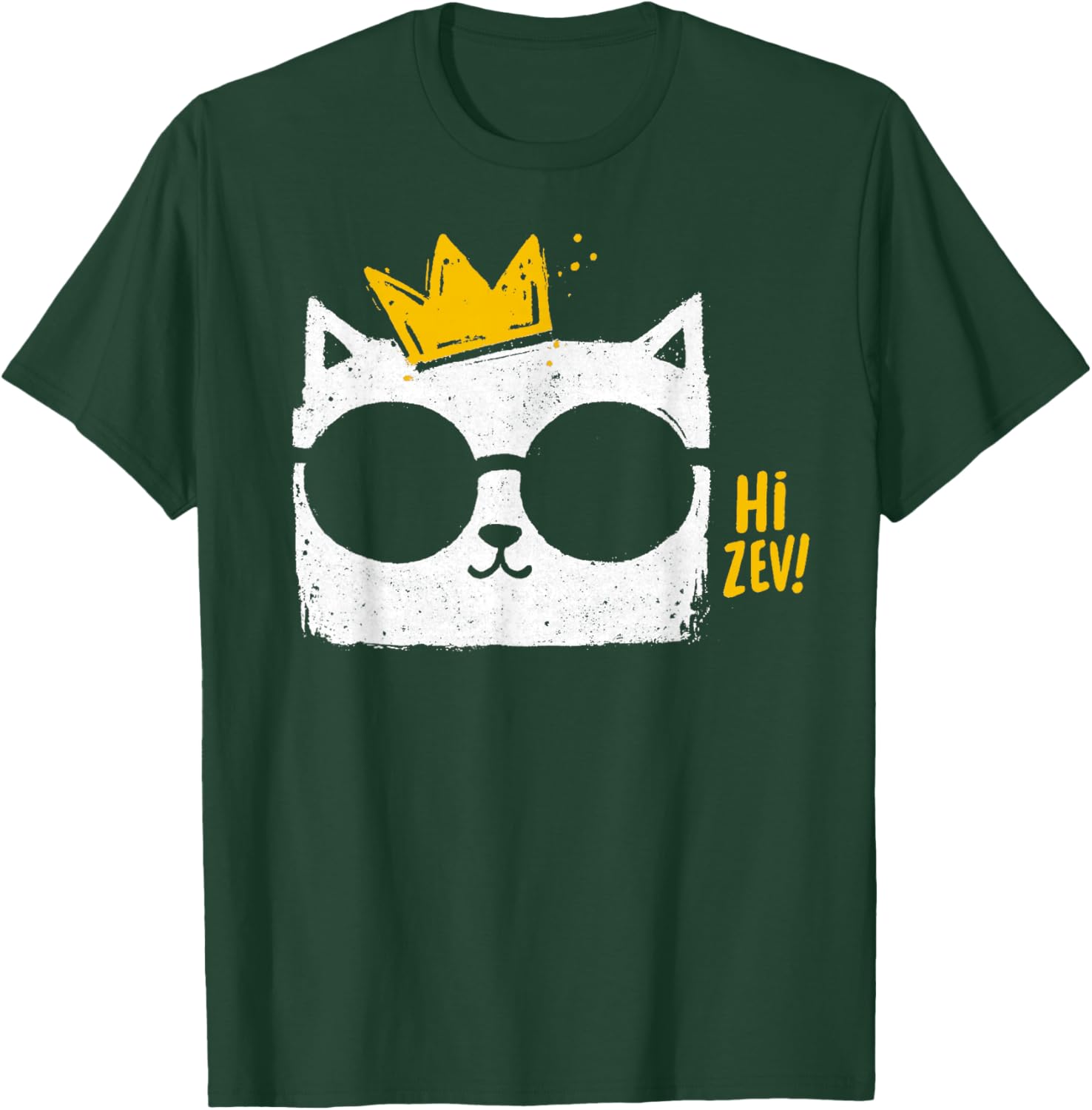 Hi Zev Funny Princess Cat Meme Cute Cat T-Shirt - T-Shirt | Forest