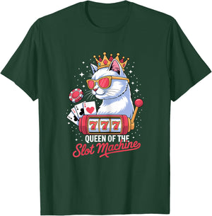Cute Slot Machine Queen Casino Gambling Poker Player T-Shirt - T-Shirt | Forest