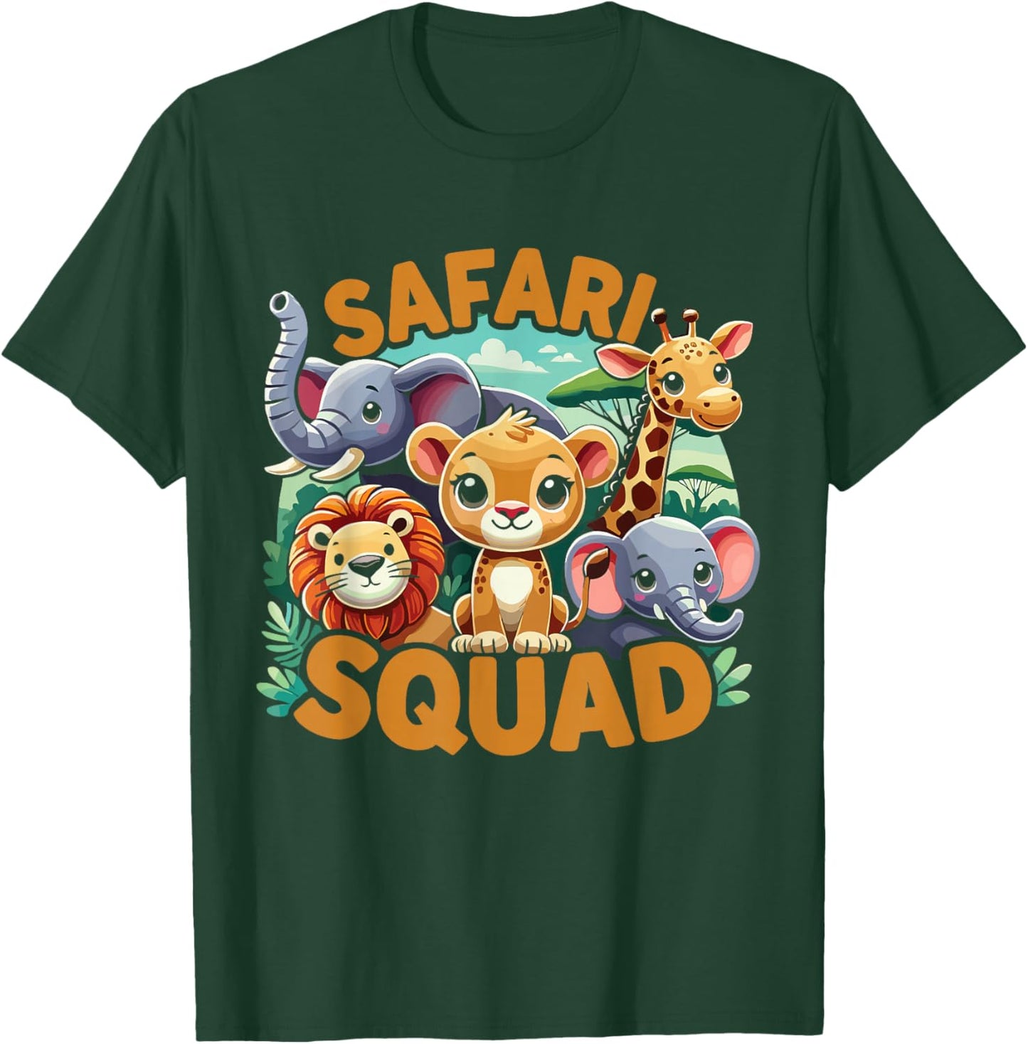 Safari Squad Animals Wildlife Africa T-Shirt - T-Shirt | Forest