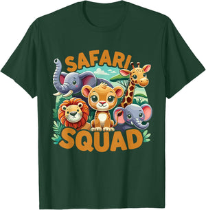 Safari Squad Animals Wildlife Africa T-Shirt - T-Shirt | Forest