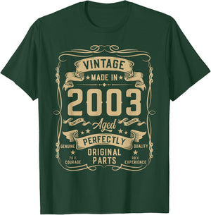 Vintage 2003 23yr 23rd Birthday Gifts 23 Years Old T-Shirt - T-Shirt | Forest