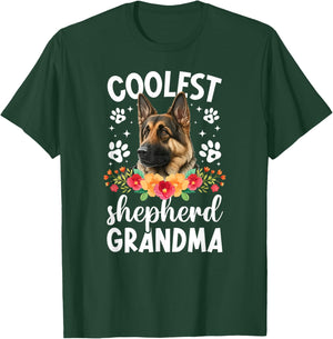 Coolest German Shepherd Grandma German Shepherd Grandmother T-Shirt - T-Shirt | Forest