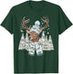 Christmas Camo Hunting Reindeer Pajamas with Deer Xmas Light T-Shirt - T-Shirt | Forest
