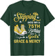 75th Birthday Grace and Mercy Christian Blessed Sneaker T-Shirt - T-Shirt | Forest
